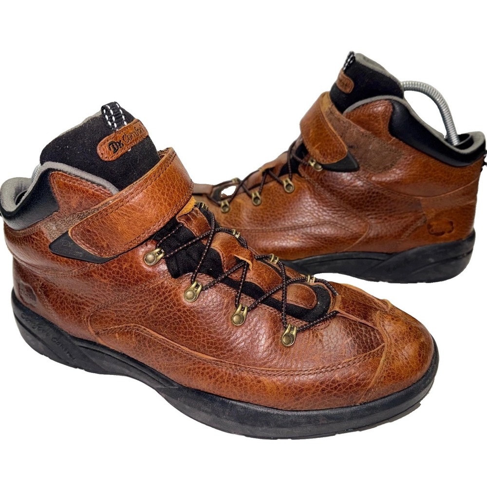 Dr Comfort Ranger Hiking Boots Mens 14M Brown Leather Orthopedic 9420
